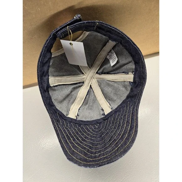 Baird Jeans Denim Hat Men Small-Medium Welding Cap Adjustable Strapback Made USA